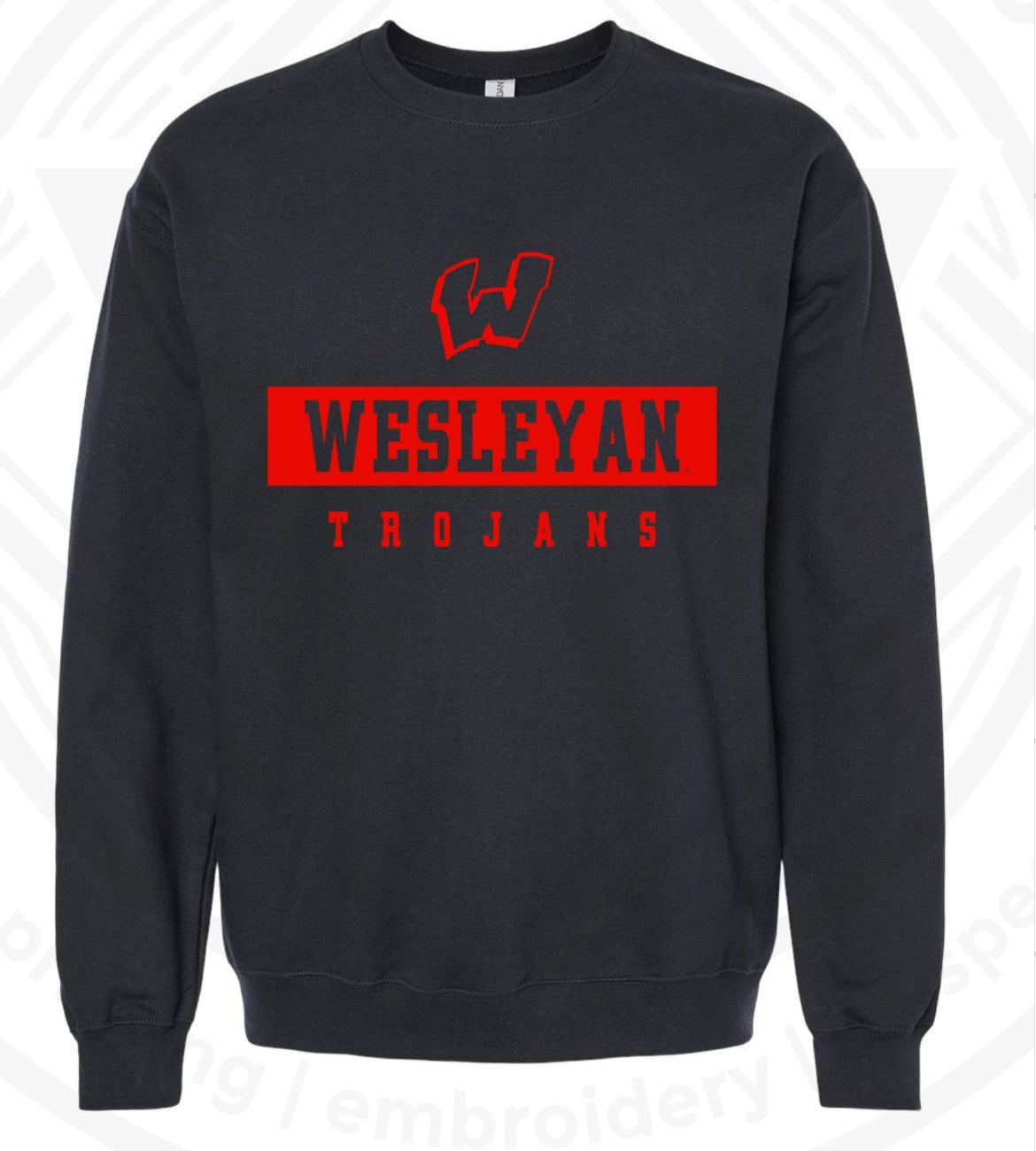 Crewneck Black Wesleyan Trojans