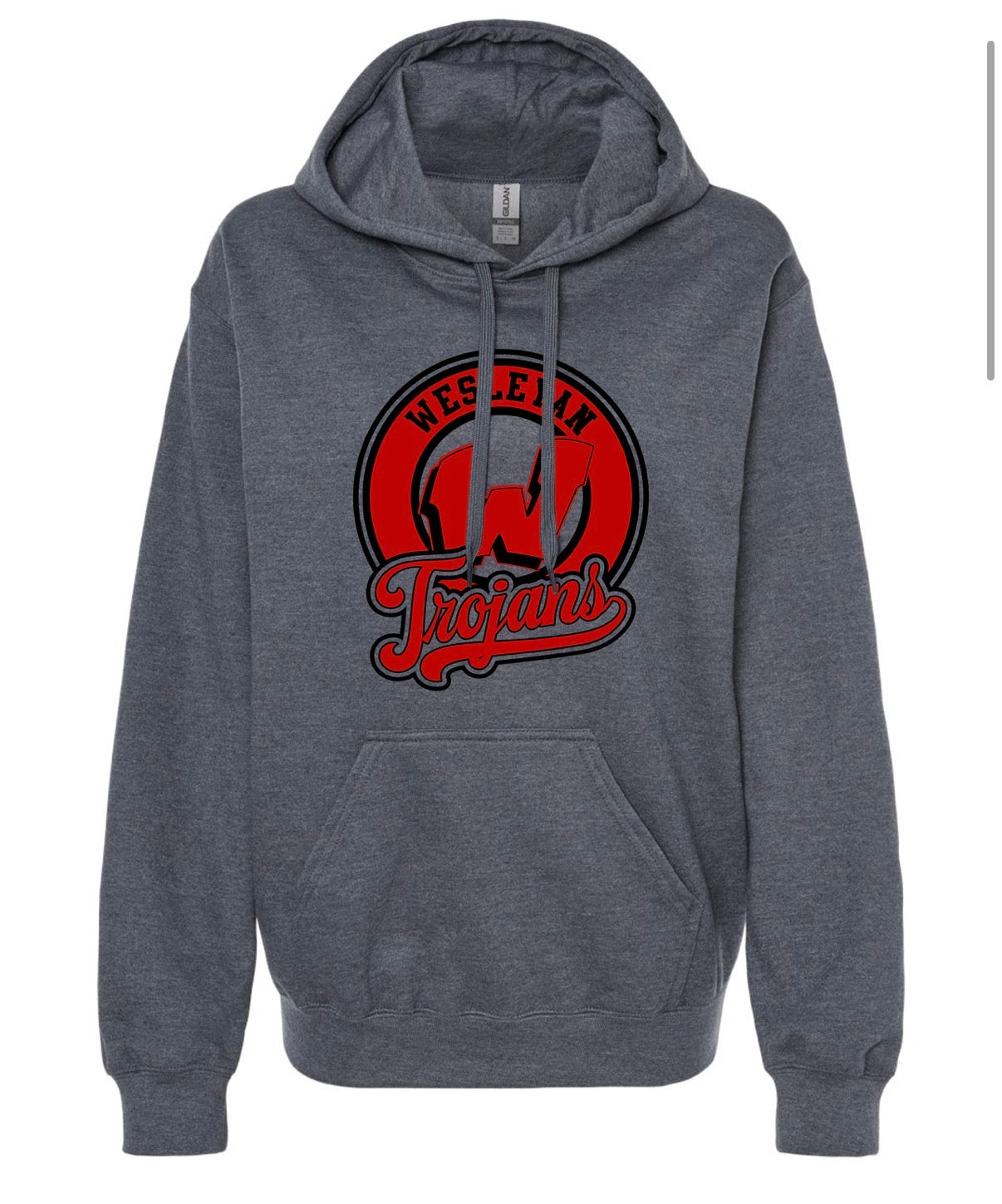 Hoodie Gray W Trojans