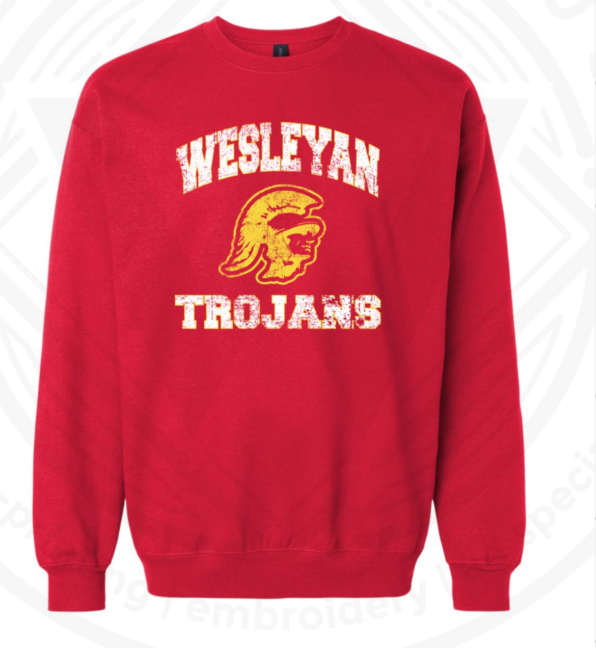Crewneck Red Wesleyan Trojans