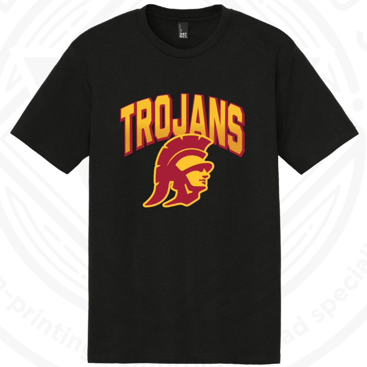 Adult Trojans Black T-Shirt