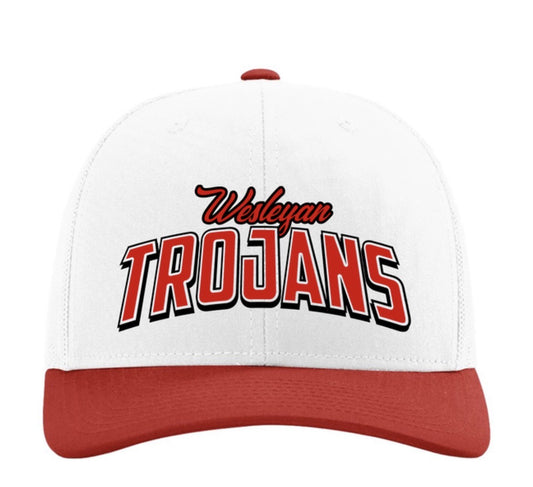 Wesleyan Trojans White Cap