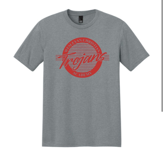 Gray Circle Trojans T-shirt
