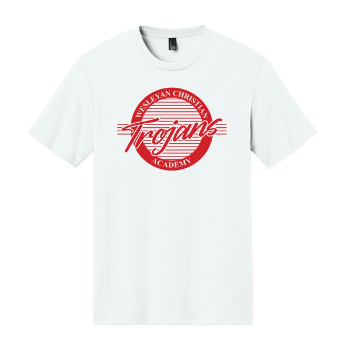 White Trojans Round T-shirt
