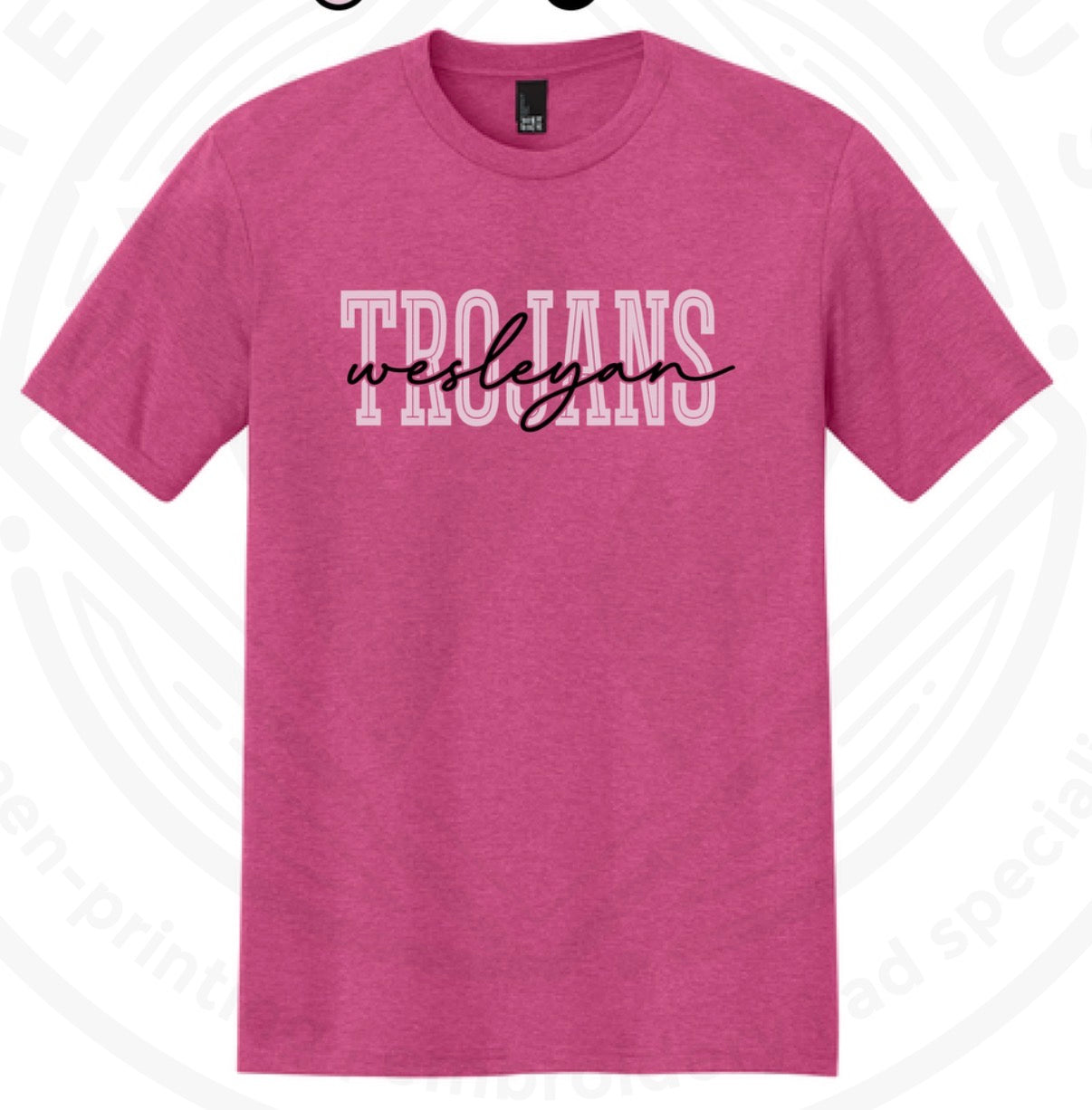 Pink Wesleyan Script