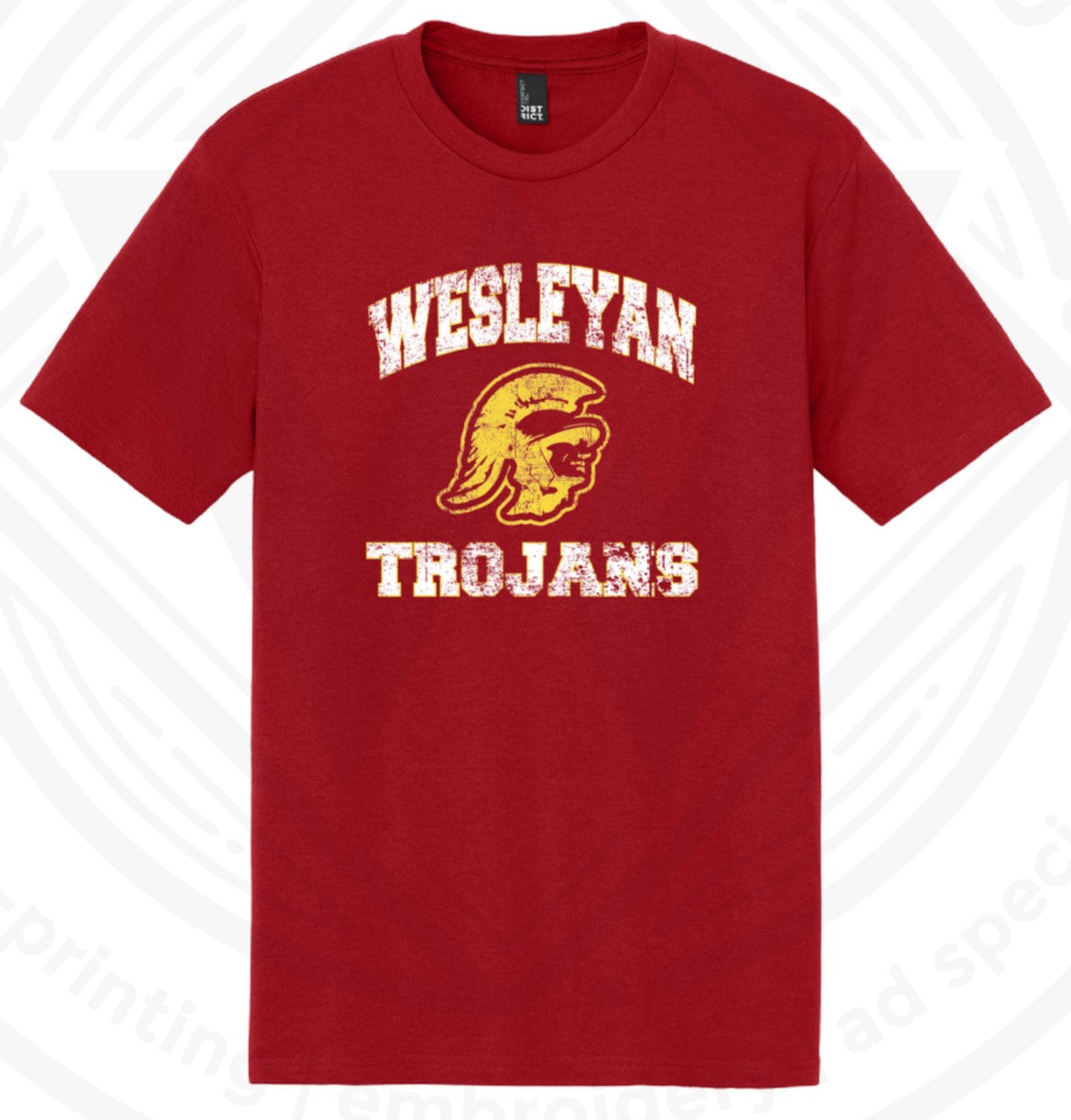Adult Red Wesleyan Trojans T-shirt