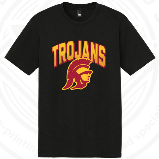 Adult Trojans Black T-Shirt