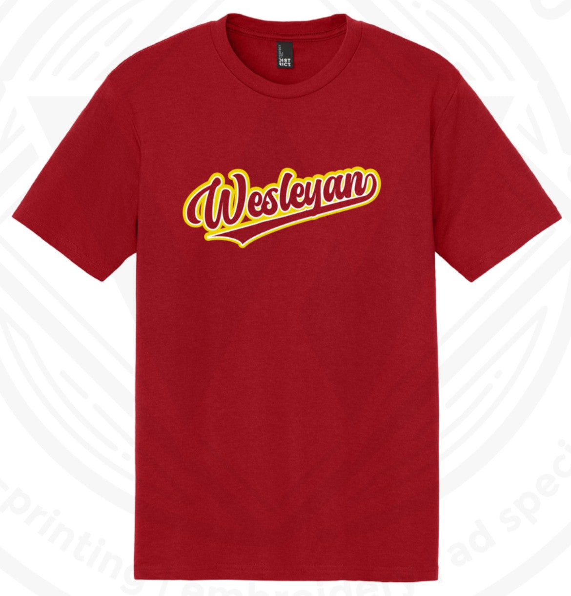 Adult Red Wesleyan T-shirt