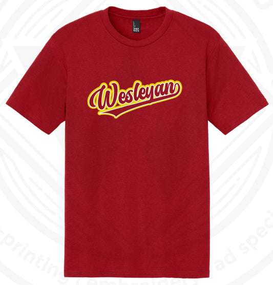 Adult Red Wesleyan T-shirt